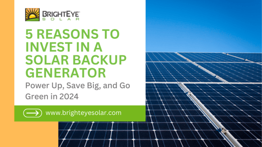 Blog image depicting solar panels and blue sky in the background
