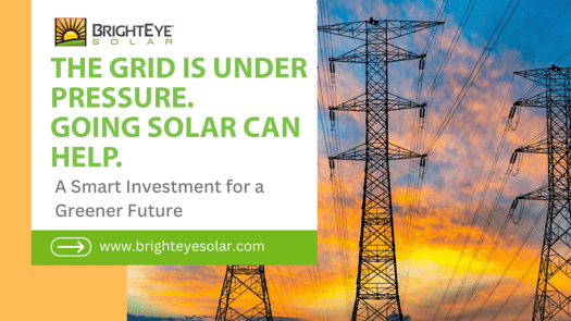 electrical grid as background of a solar blog image. electrical grid is under pressure