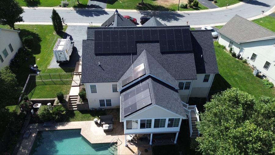 solar panels on home in Lancaster PA
